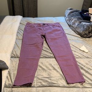 Grape colored skinny jeans